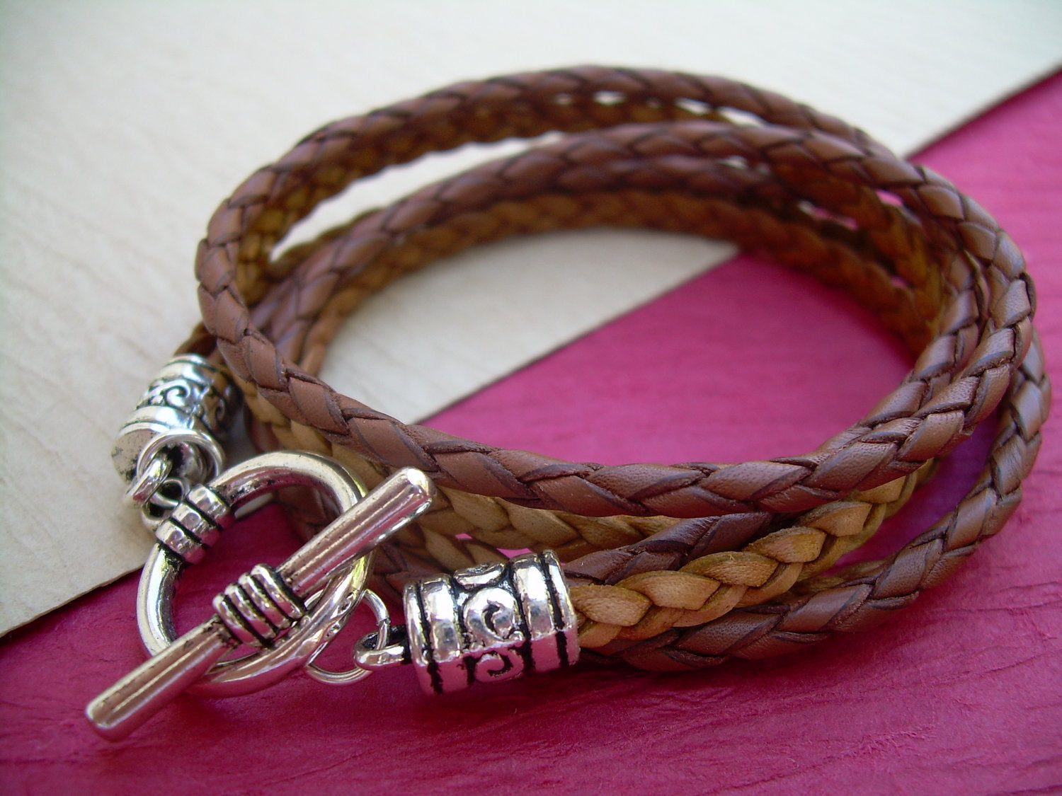 Montana Leather Double-Wrap Bracelet