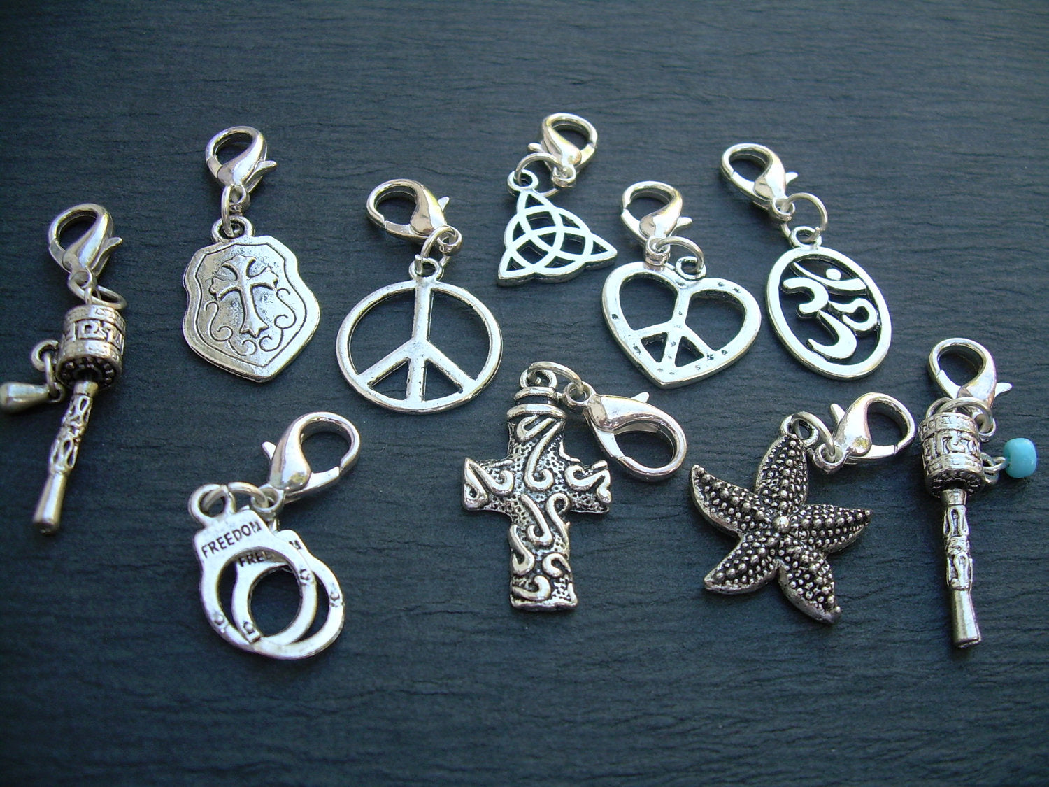 Lobster Clasp Charms, 3 for 11.99 , Pendants, Assorted Three Pieces, Charms, Womens Jewelry