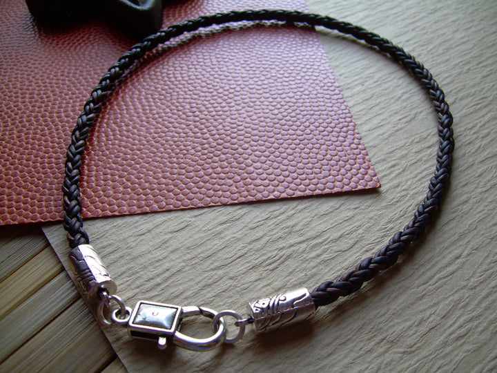 Men's  Leather Necklace, Necklaces for Men, Braided Leather Necklace, Mens Necklaces, Guys Necklaces, Braided, Leather, Necklace, for Men - Urban Survival Gear USA