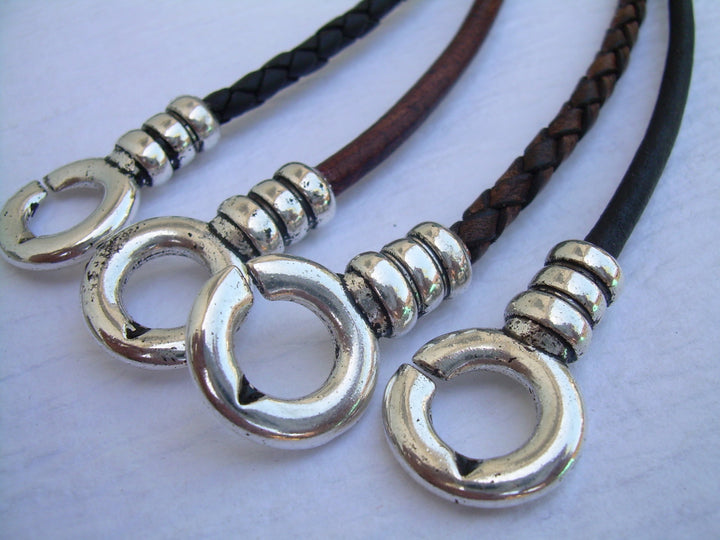 Leather Necklace, Infinity Necklace, Leather Infinity Necklace, Mens, Womens, Unisex, Mens Jewelry, Womens Jewelry - Urban Survival Gear USA