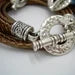 Womens Double Wrap Multi Strand Leather Bracelet with Oversized Toggle Clasp - Urban Survival Gear USA