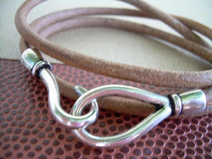 Mens Bracelet Leather, Leather Bracelet, Mens Leather Bracelet, Mens Jewelry, Mens Gift, Wrap Bracelet, Groomsmen, Hook Closure Clasp, - Urban Survival Gear USA