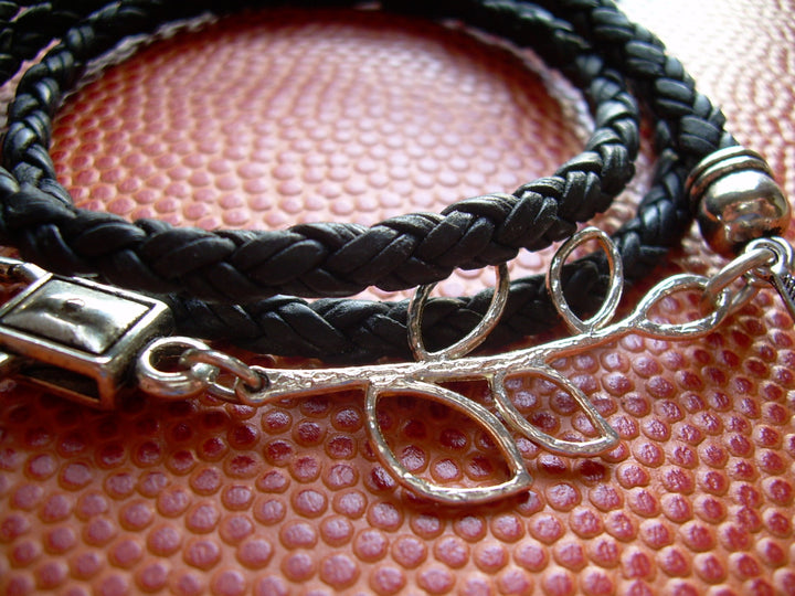 Leather Bracelet, Antique Silver,Triple Wrap with Branch and Swallow, Steampunk, Womens Jewelry, Womens Bracelet - Urban Survival Gear USA