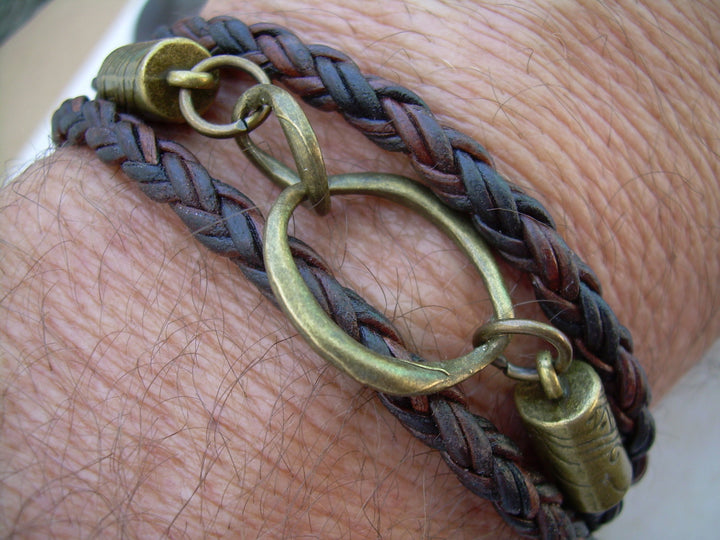 Infinity Bracelet, Leather Bracelet, Leather  Infinity Bracelet,  Triple Wrap, Mens Bracelet, Womens Bracelet, Mens Jewelry, Womens Jewelry - Urban Survival Gear USA