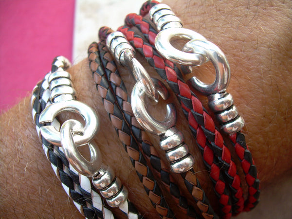 Leather Infinity Bracelet, Leather Bracelets for Men, Womens Bracelets Leather, Infinity Leather Bracelet, Womens Jewelry, Braided Bracelet, - Urban Survival Gear USA