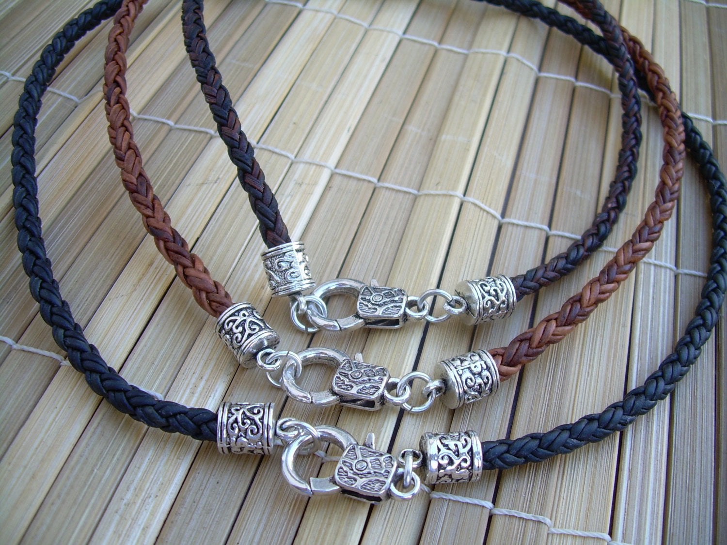 Mens Lava Stone Rock Braid Leather Choker Necklace Men Boho Hippie Male  Jewelry Surf Necklaces In Black Color 220212304R From Sgzit, $22.6 |  DHgate.Com