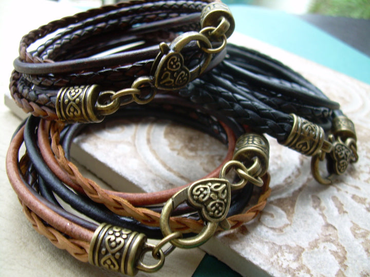Womens Bracelet, Leather Bracelets for Women, Leather Wrap Bracelet, Antique Bronze, Womens Jewelry, Mothers Day, Gift for Her, Teacher Gift - Urban Survival Gear USA