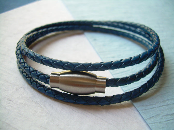 Mens Bracelets Leather, Leather Bracelets, Men's Bracelets, Leather Bracelets for Men, Leather Wrap Bracelet, Steel, Magnetic Clasp, - Urban Survival Gear USA